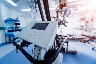 Modern equipment in operating room. Medical devices for neurosurgery. Modern equipment in operating room. Medical devices for neurosurgery. Background